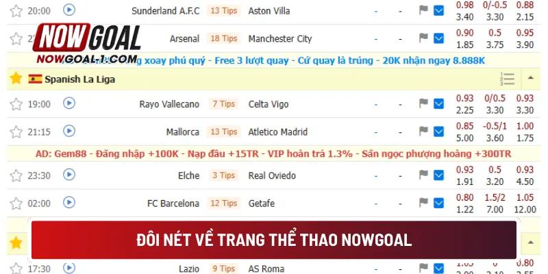 Đôi nét về trang thể thao Nowgoal