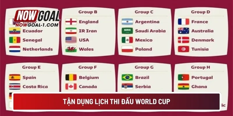 Tận dụng lịch thi đấu World Cup